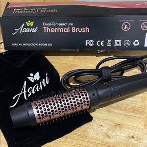 Dual-Temperature Thermal Brush - Black and Pink - new, never used!